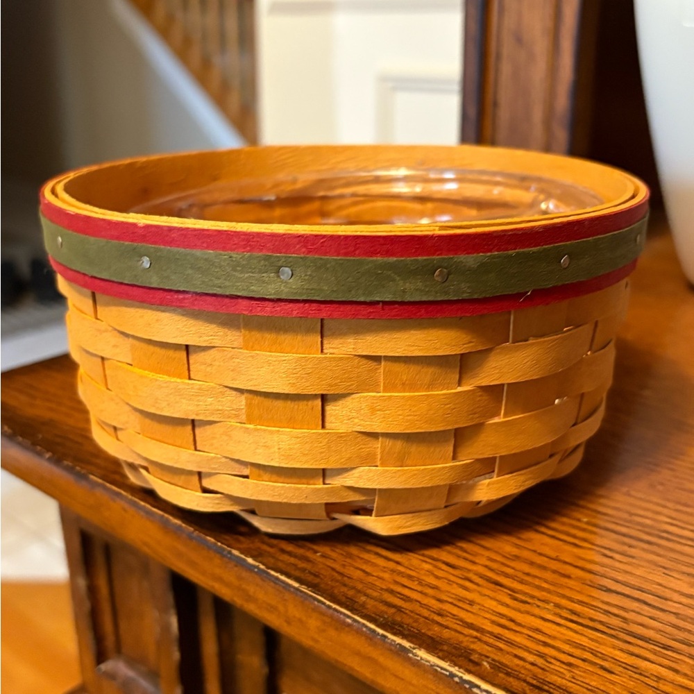 Longaberger Frosty Jr. basket with plastic protector